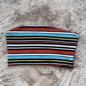 F21 Pinstripped Cropped Tube